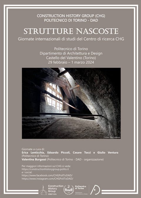 4th international seminar by CHG 29th February-1st March, 2024 – Politecnico di Torino (Valentino Castle)