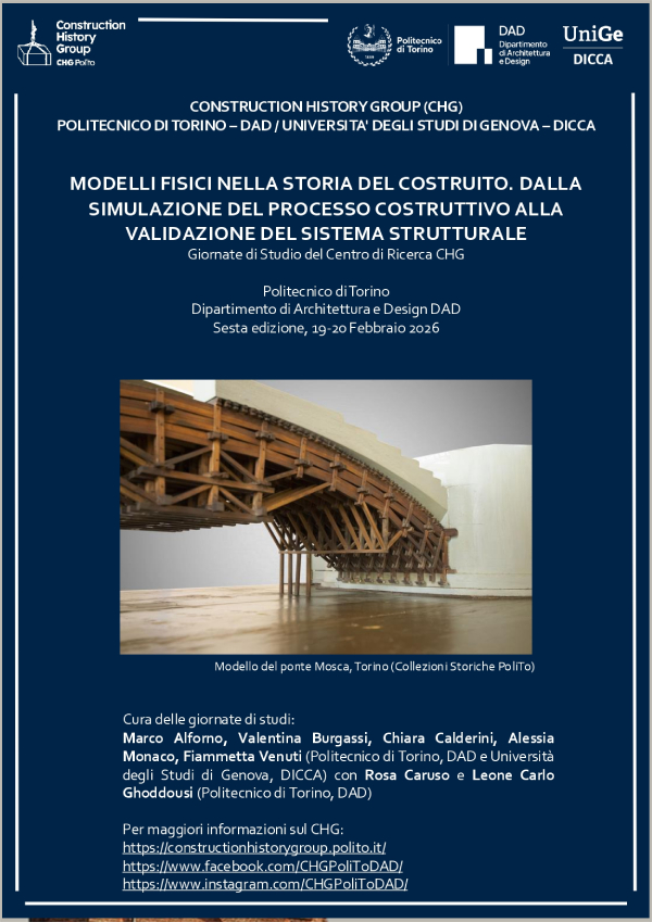 6th international seminar by CHG 19th -20th February, 2026 – Politecnico di Torino (Valentino Castle)